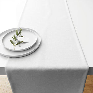 CHEMIN DE TABLE (Coton) - Uni BLANC NEIGE