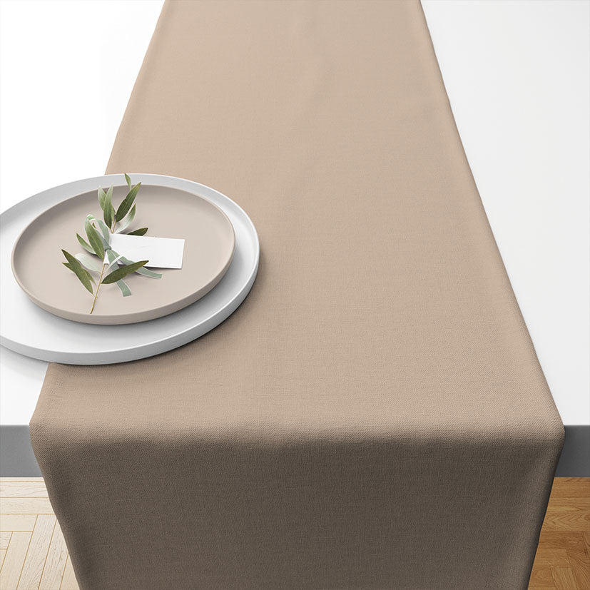 TABLE RUNNER (Cotton) - Uni FEATHER GREY