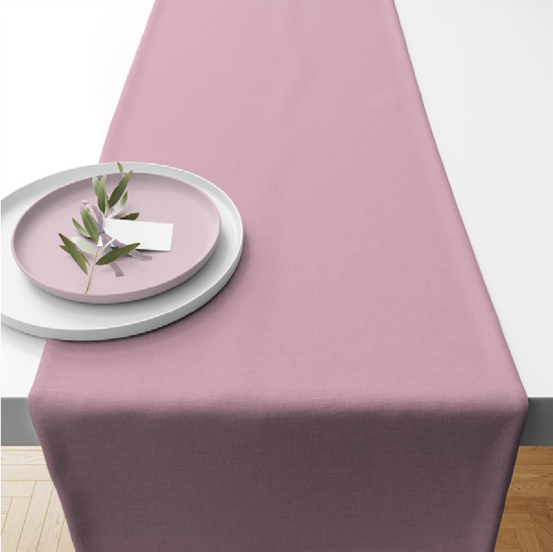 TABLE RUNNER (Cotton) - Uni BURNISHED LILAC