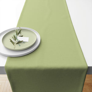 CHEMIN DE TABLE (Coton) - Uni VERT CELADON