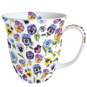 MUG (Fine Bone China) - Pansy All Over (400 mL)