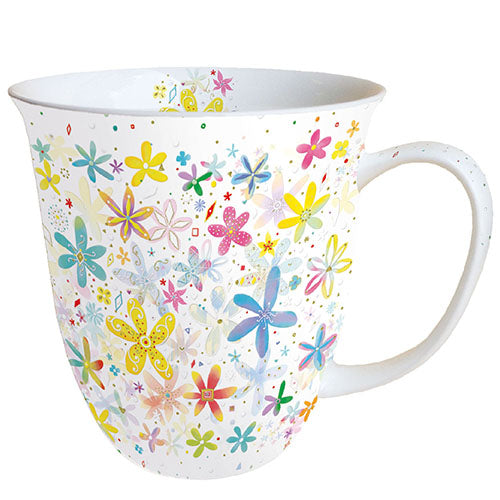 MUG (Fine Bone China) - Fancy Flowers (400 mL)