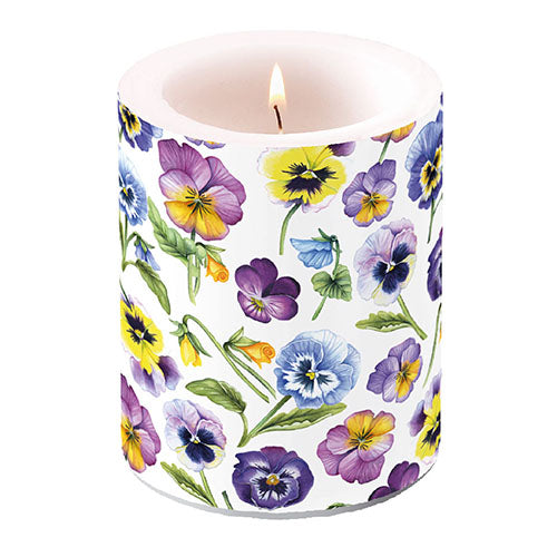 Candle LARGE - Pansy All Over