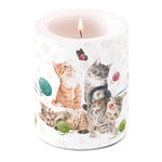 Candle LARGE - Playing Kitten