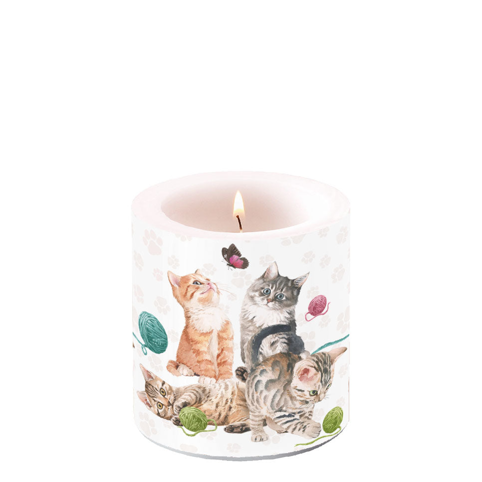 Candle SMALL - Playing Kitten