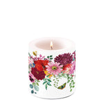 Candle SMALL - Flower Border WHITE