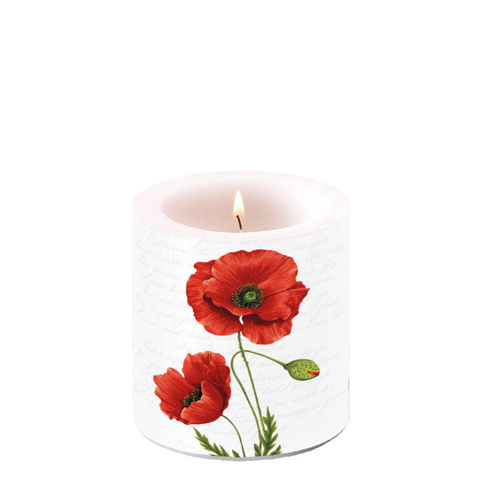 Bougie PETITE - Coquelicot fier