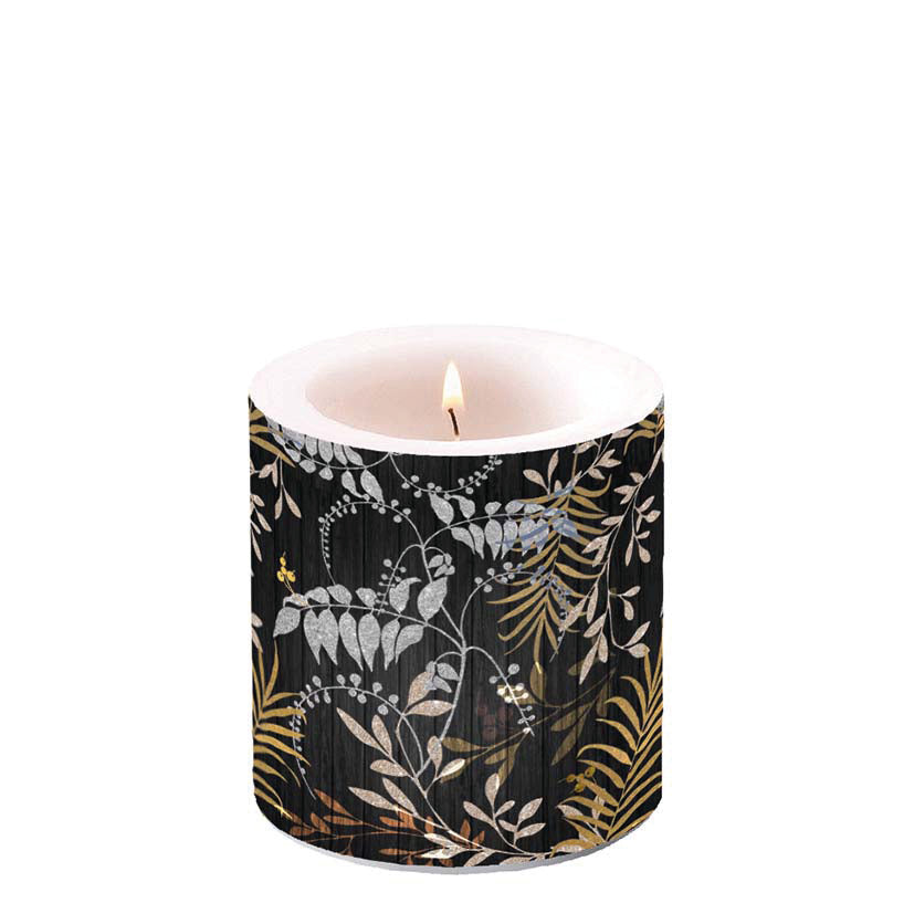 Candle SMALL - Luxury Leaves BLACK