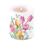 Bougie MOYENNE - Bouquet de Tulipes