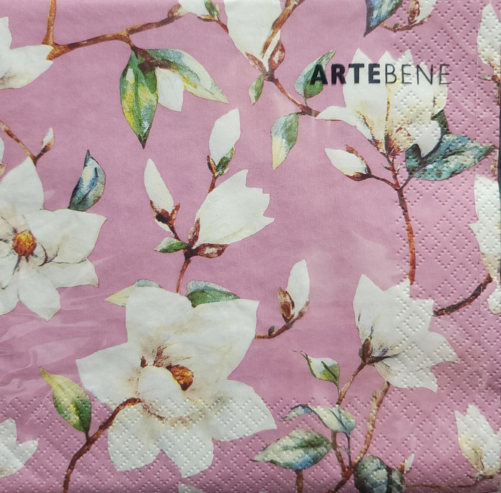 Serviette à Déjeuner - Floral Printemps MAUVE