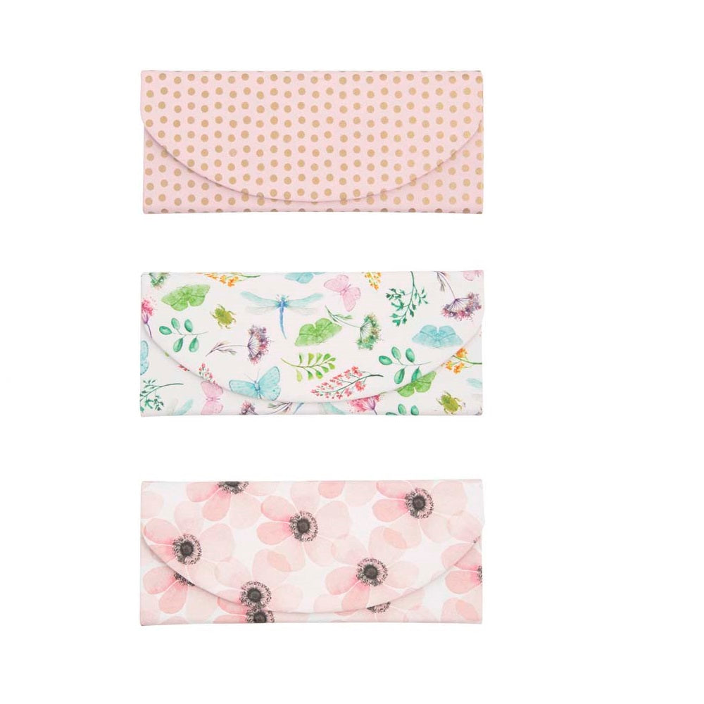 
                
                    Load image into Gallery viewer, Glasses Case - Gold Dots on PINK (SLIM/FOLDABLE)
                
            