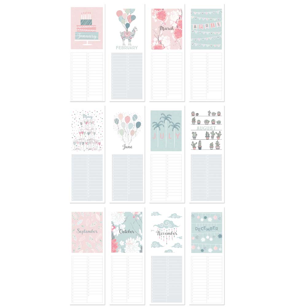 
                
                    Load image into Gallery viewer, Birthday Calendar - Pink Florals
                
            