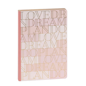 
                
                    Load image into Gallery viewer, Notebook (A5) - Love Plan Dream Do PINK
                
            