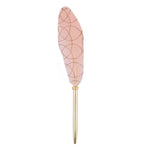 Writing Instrument (FEATHER PEN) - Classy Gold Design on Pink (Single Feather)