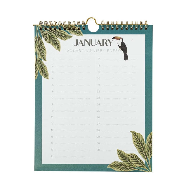 Birthday Calendar – Palm Tree