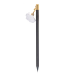 Writing Instrument - Luxury Lead Pencil with FLOWER Accent (WHITE)
