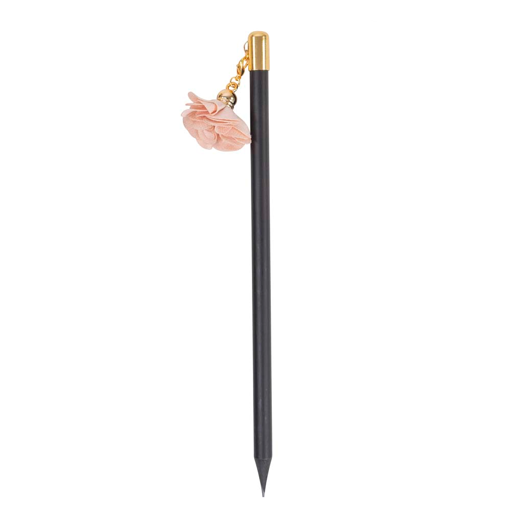 Writing Instrument - Luxury Lead Pencil with FLOWER Accent (BEIGE)