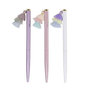 Writing Instrument - Luxury Pen with POM-POM Accent (LILAC)