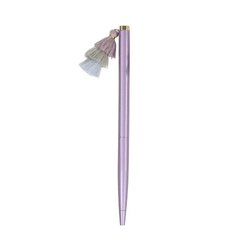 Writing Instrument - Luxury Pen with POM-POM Accent (LILAC)