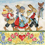 Lunch Napkin - Three Rabbits