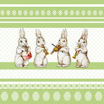 Lunch Napkin - Easter Music GREEN