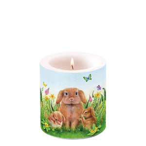 Candle SMALL - Rabbit Family