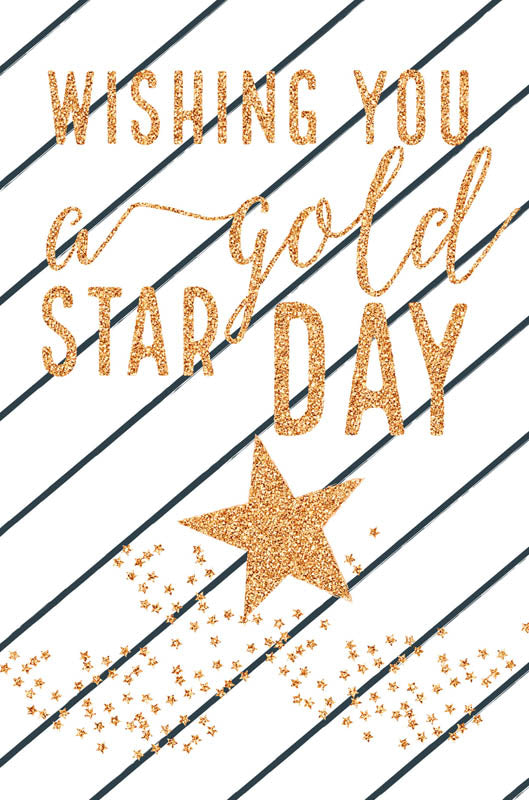 Carte de vœux (toutes les occasions) - Gold Star Day