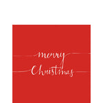 Cocktail Napkin - Christmas Note RED