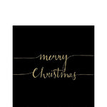 Cocktail Napkin - Christmas Note BLACK/GOLD