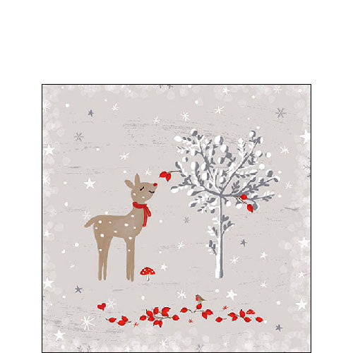 
                
                    Load image into Gallery viewer, Cocktail Napkin - Sniffing Deer
                
            
