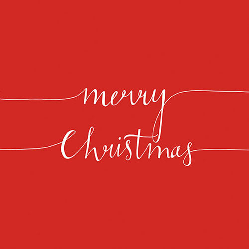 Lunch Napkin - Christmas Note RED