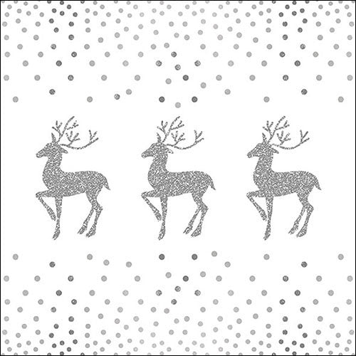 Lunch Napkin - Deer And Dots WHITE