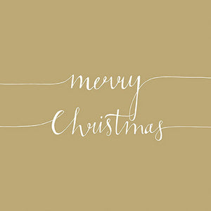 Lunch Napkin - Christmas Note GOLD