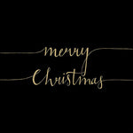 Lunch Napkin - Christmas Note Black/Gold