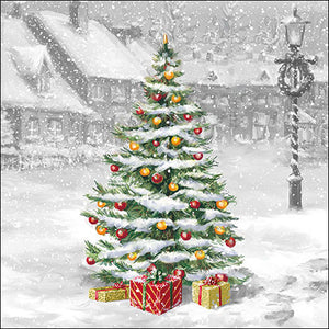 Lunch Napkin - Tree On Square