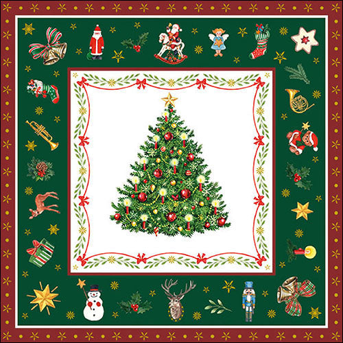 
                
                    Load image into Gallery viewer, Lunch Napkin - Christmas Evergreen GREEN
                
            