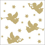 Lunch Napkin - Trumpet Angels Gold