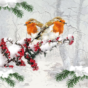 
                
                    Load image into Gallery viewer, Lunch Napkin - Winter Birds
                
            