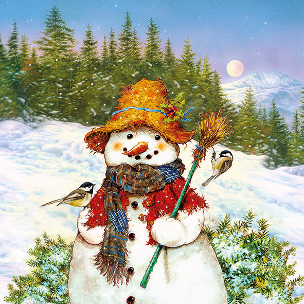 
                
                    Load image into Gallery viewer, Lunch Napkin - Snowman and Birds
                
            
