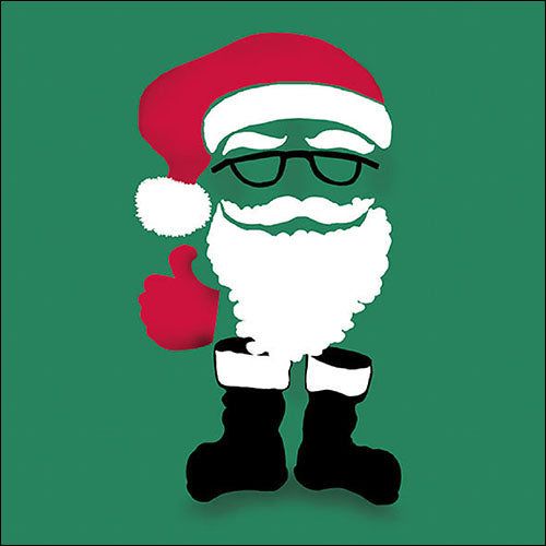 Serviette à Déjeuner - Père Noël Invisible Vert