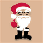 Lunch Napkin - Invisible Santa Brown