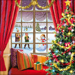 Lunch Napkin - Christmas Window