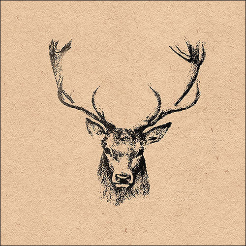 Lunch Napkin - Deer Head (RECYCLED)