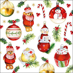 Lunch Napkin - Hanging Ornaments