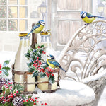 Serviette de table - Oiseaux dans le jardin d'hiver