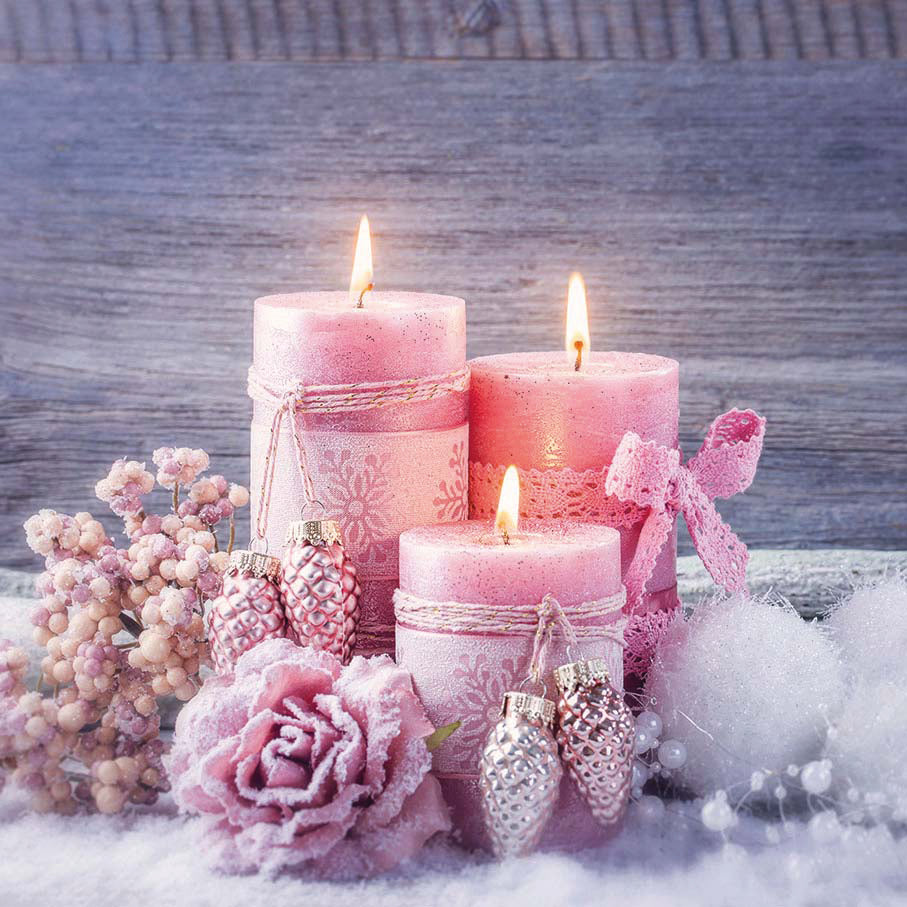 
                
                    Load image into Gallery viewer, Lunch Napkin - Romantic Candles
                
            