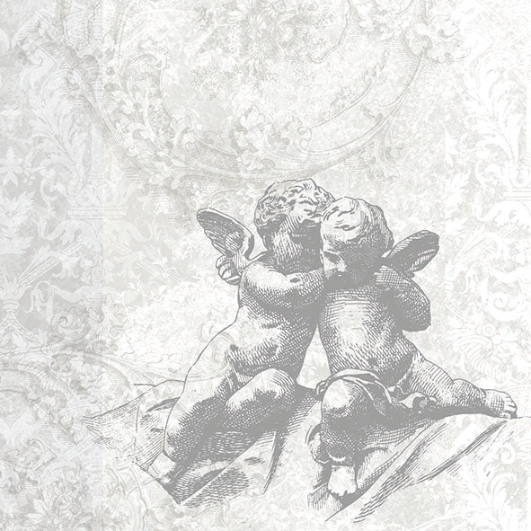 Lunch Napkin - Classic Angels SILVER