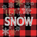 Lunch Napkin - Let It Snow RED