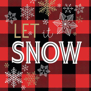 
                
                    Load image into Gallery viewer, Lunch Napkin - Let It Snow RED
                
            