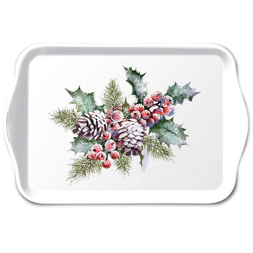 TRAY - Holly and Berries (13 x 21 cm)